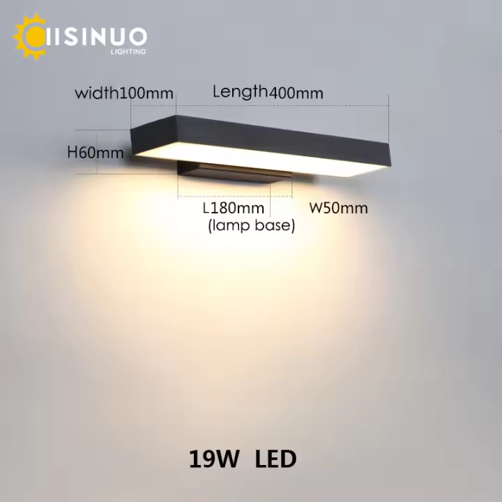 Luces LED con Sensor de movimiento para exteriores, candelabros modernos de pared Exterior, lámpara negra para casa, garaje y balcón - 1
