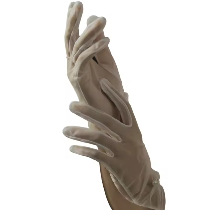 Guantes de novia de boda elegantes, tela suave, banquete, fiesta, muñeca, novia, dama de honor - 1