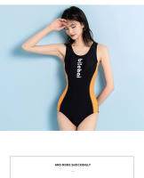Traje de baño profesional de entrenamiento de carreras triangulares de una pieza, espalda cruzada de talla grande para estudiantes, moderno, simple, conservador - details 7