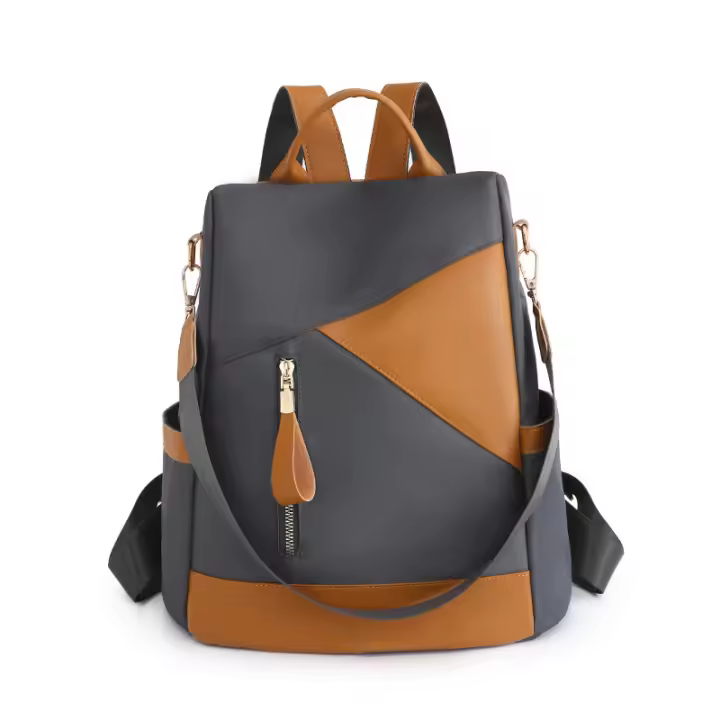 Mochila informal antirrobo para mujer, bolsa de hombro de tela impermeable, ligera, de viaje, oxford - 1