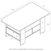 Mesa De Centro, Madera compuesta, Nuez /Marrón Oscuro, Talla única - details 2
