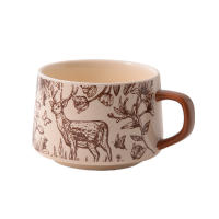 Taza de Café de Cerámica de Alta Gama Luz de Restaurante Retro de Lujo Conjunto de Alto Valor - details 4