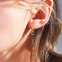 Pendientes colgantes con letras a-z, joyería dorada femenina, aretes con letras con nombre, 1 piezas - details 5