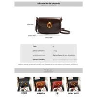 Moda Casual De Gran Capacidad Retro Aceite Cera De Cuero De Un Hombro Pequeño Crossbody Bolso De Las Mujeres - details 1