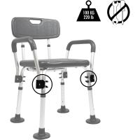 Silla Personas Mayores, Respaldo y Reposabrazos Extraibles, Ajustable en Altura - details 8