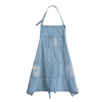 Uniforme unisex delantal de mezclilla simple para cocinar ideal para cocina, belleza, uñas, café - details 5