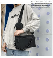 Nuevos bolsos para hombres y mujeres, bolsos de cadena personalizados de moda, bolsos de mensajero de hombro neutros y versátiles de moda, bolsos cuadrados pequeños. - details 9