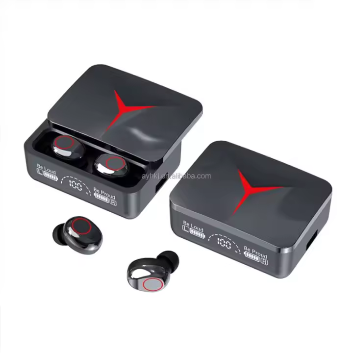 Auriculares inalámbricos TWS M90 Pro, cascos con Control táctil y batería de larga duración, pantalla LED, IPX7, para juegos - 1