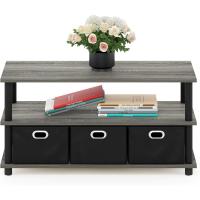 Mesa de Centro con Cajones Madera de Ingeniería Roble Francés/Negro/Negro - details 5