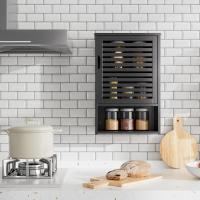 Armario de Baño de Bambú Estante Colgante de 60cm Organizador de Almacenamiento con Diseño Ajustable Ahorro de Espacio en Baño - details 7