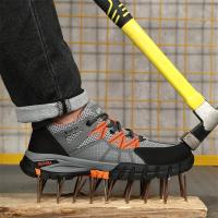 Zapatillas de trabajo con punta de acero para hombre, zapatos de seguridad a prueba de perforaciones, botas, calzado de seguridad indestructible a la moda, novedad de 2023 - details 12