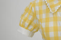 Falda a cuadros, cuello de muñeca vintage, vestido de encaje, picnic, Juego - details 4