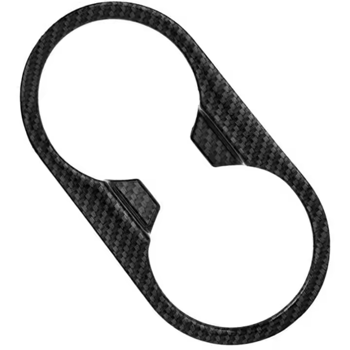 Marco de decoración para portavacos de Agua de coche, 1 piezas, empellecedor de cubierta para MG ZS 2017-2020, accesorios de Color fiber de Carbono - 1