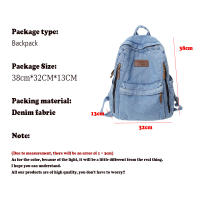 Mochila De tela vaquera para estudiante, morral De gran capacidad con múltiples bolsillos, a la moda, para la escuela, 2023 - details 0