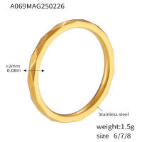 Mujeres de moda geométrica modelo Único de Maple inoxidable Anillo de joyería de moda Irregular Dedo Abierto Anillo para Niños Fiesta Cumpleaños Gift - details 4