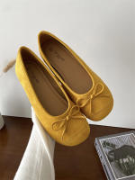 Cabeza redonda boca poco profunda solo zapatos nuevo retro suela suave Doudou zapatos casual fondo plano un pedal ladyshoes - details 32