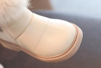 Botas cálidas de terciopelo para niños pequeños, zapatos impermeables de cuero para la nieve, exteriores, Invierno - details 11