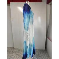 Vestido largo de verano para mujer, elegante, estampado, con botones, abertura lateral. - details 17