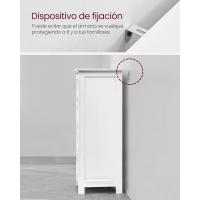 Armario de Baño Moderno Blanco 4 Cajones, 30 x 30 x 82 cm Ideal para Sala de Estar, Cocina, Comedor - details 4