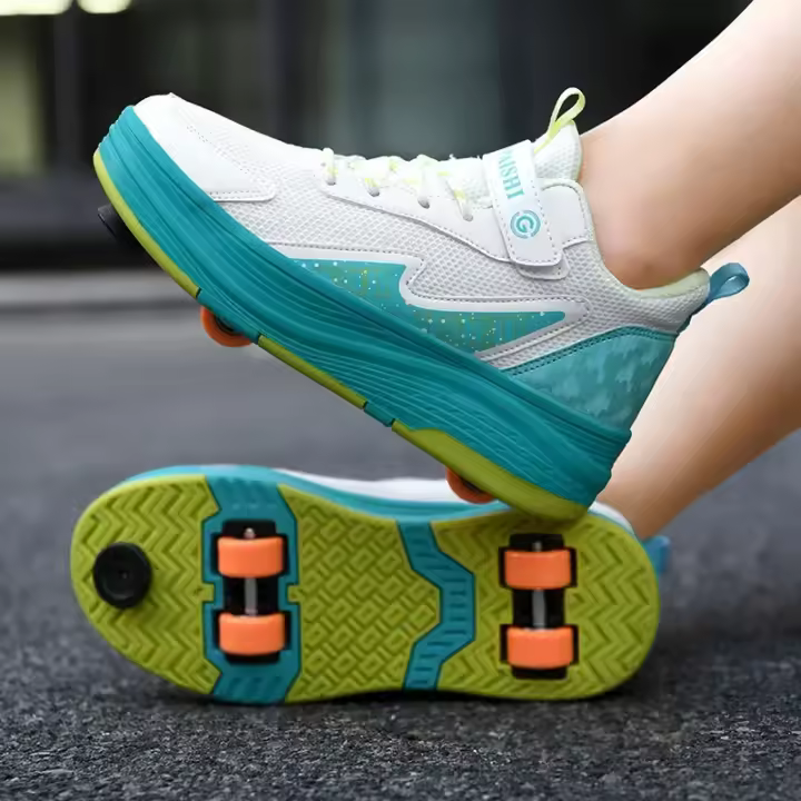 Zapatos de Patines de 4 Ruedas Unisex Novedad para Niños y Niñas Material de Forro de Viscosa/Poliéster Suela de Syntéticos - 1