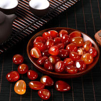 Piedra de caída pulida de ágata roja de cornalina Irregular Natural, cristales curativos de partículas grandes, decoración de pecera Mineral - details 1