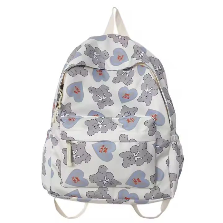 Universidad, versión coreana, mochila, niña, estudiante de secundaria, mochila, oso, estudiante de secundaria, mochila, lindo - 1