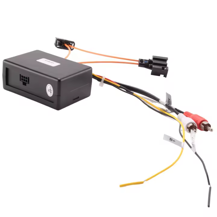 Adaptador de amplificador de caja decodificadora de fibra óptica para coche, AUX, para Audi A6, A7, A8, Q7, 05-09 - 1