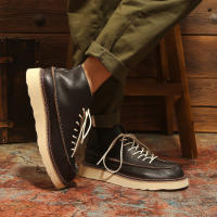 Botas de hombre de caña alta, botas de hombre de cuero retro casual, zapatos de cuero herramientas - details 2