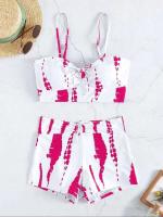Bikinis con cordón frontal, cintura alta para mujer, bañadores de mujer, bañador para nadar, ropa de playa 2025 - details 29