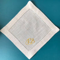 12 Piezas Servilleta de Cóctel de Lino Servilleta de Cóctel Servilletas de Bebidas para Cena Fiesta Tela de Algodón de Lino 8 "x 8" (20x20 cm) - details 8