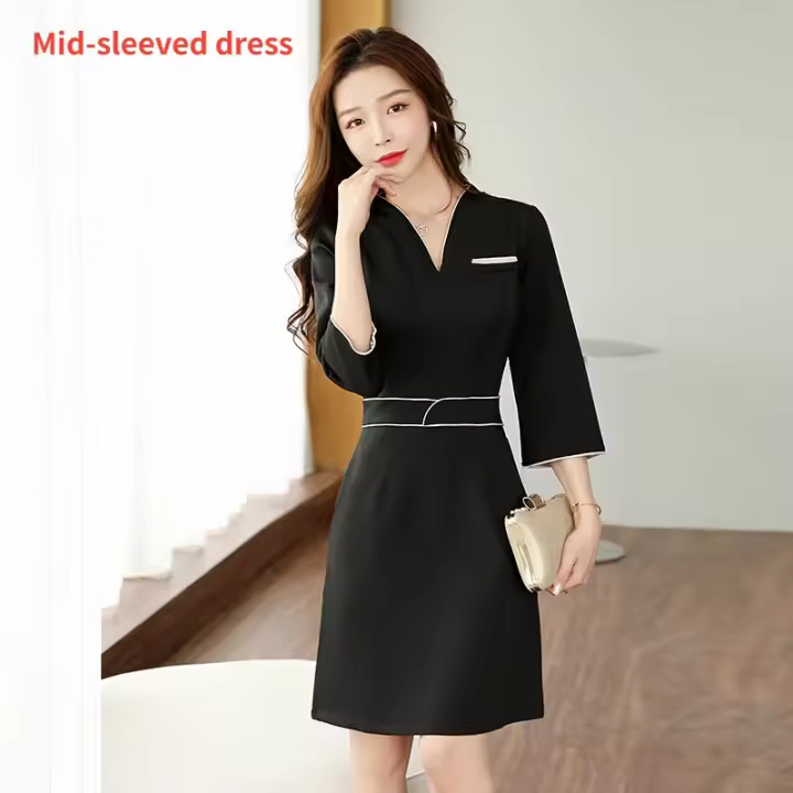 Tiendas Uniforme estético de verano de manga corta, traje de salón de belleza, ropa de esteticista de Spa para mujer, ropa de trabajo de masaje de Hotel, monos coreanos - 1