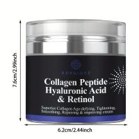 Crema de péptidos de colágeno, ácido hialurónico antiarrugas y retinol, reafirmante y reafirmante, cuidado de la piel, crema hidratante facial - details 4