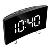 Escritorio de 7 pulgadas para dormitorio de niños, pantalla LED, gran número, mesa, alarma Digital, espejo curvado regulable, reloj - details 11