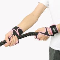 Guantes de entrenamiento con muñequeras antideslizantes de silicona protección de la palma levantamiento de pesas guantes de gimnasio Color rosa para mujer - details 2
