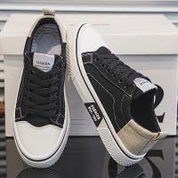 Zapatillas de lona informales para hombre: zapatos transpirables con cordones y suela de PVC antideslizante, diseño moderno en azul y blanco para uso informal - details 10