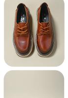 Nuevos zapatos de hombre, zapatos de cuero genuino de alta gama, de cuero vacuno puro, casuales, con suela suave. - details 3