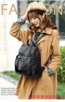 Mochila antirrobo de cuero vintage suave para mujer, mochila de trabajo de gran capacidad, bolso de hombro informal para mujer - details 3