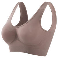 Sujetador deportivo de color sólido para mujer, top deportivo para gimnasio, yoga, entrenamiento atlético, suave, acolchado - details 37