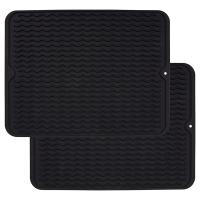 Ilicone-alfombrilla de silicona resistente al calor para cocina, tapete de secado antideslizante, 2 piezas, 40x30 cm - details 3