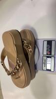 Sandalias de cadena con chanclas de verano a la moda para mujer, nuevas zapatillas de exterior con punta redonda y parte inferior gruesa de talla grande - details 16