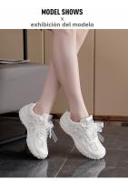 Nuevos Zapatos Casuales De Encaje Para Mujer, Zapatos De Tablero Transpirables De Malla - details 9
