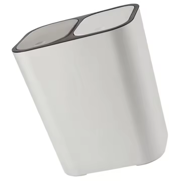 Caja de basura doble, Cubo de reciclaje, compartimentos dobles, seco y húmedo cubo de basura, caja de basura clasificada - 1