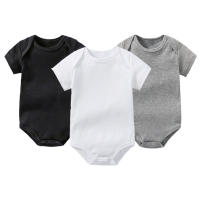 Bodysuit De Verano Para Bebés Recién Nacidos De Algodón Suave Con Mangas Cortas Adecuado Para Niños Y Niñas De 0 a 24 Meses Ropa De Bebé - details 1