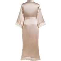 Vestido tipo kimono largo Sexy para mujer, bata de baño de encaje, lencería, camisón de seda helada, camisón de Color sólido, ropa de dormir de talla grande #     0701 - details 6