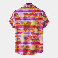 Camisa de manga corta para hombre, Camisa ajustada con estampado de flores fragmentadas, serie CS, primavera y verano, 2024 - details 79