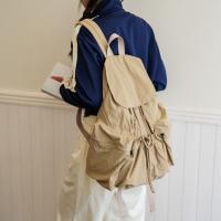 Linda mochila con cordón de estilo coreano, gran capacidad, diseño de nicho, bolsa de nailon suave y ligera, bolsa plegable para libros, bolso de hombro para exteriores - details 20