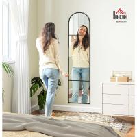 Espejo Decorativo de Pared 60x91 cm Espejo de Ventana de Metal para Salón Dormitorio Entrada Estilo Moderno Negro - details 19