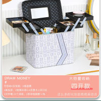 Nuevo Neceser multicapa con letras de cuero de alta calidad, caja de almacenamiento de gran capacidad, estuche rígido portátil para cosméticos de viaje - details 8