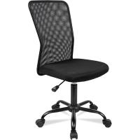 Escritorio ergonómico. Sin reposabrazos. Juvenil sin Brazos. Tela Transpirable. con Ruedas, giratoria. Negra. - details 0