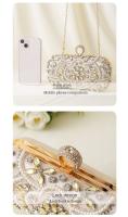 Bolso de Noche de Diamantes Hecho a Mano Bolso de Mano con Reloj de Diamantes para Mujer - details 12
